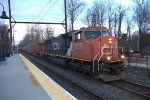 CN 5719 leads CSX B705 at 4:30pm